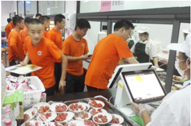 沃爾沃成都工廠滿客寶智慧食堂現(xiàn)場